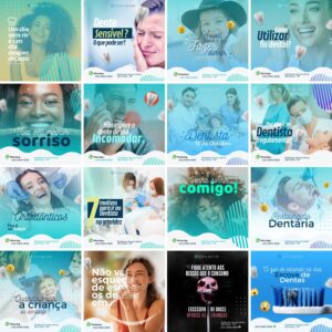 Pack Canva Dentista Odonto Template Canva 90 Artes + Bônus