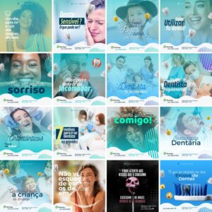 Pack Canva Dentista Odonto Template Canva 90 Artes + Bônus