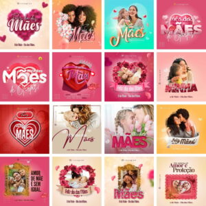 Pack Canva Dia das Mães Template Canva 32 Artes + Bônus