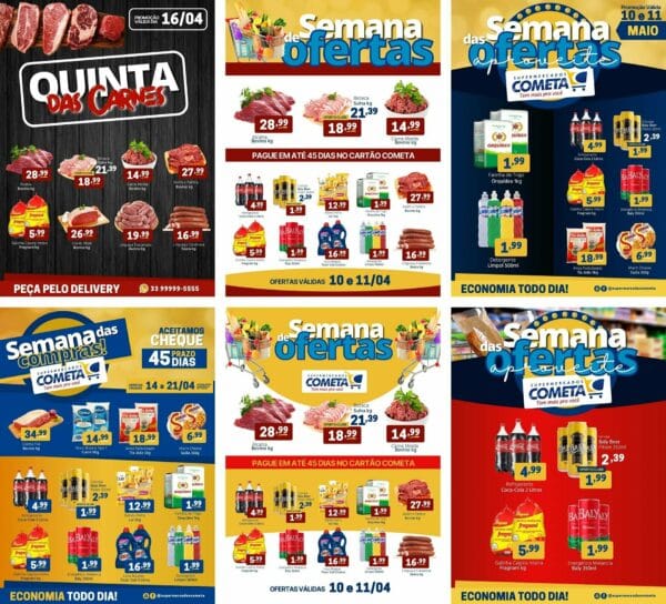 Pack Canva Encartes Supermercado Template Canva 20 Artes