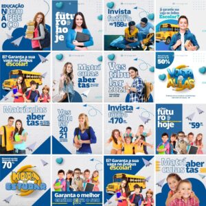 Pack Canva Escola Volta As Aulas Template Canva 15 Artes + Bônus