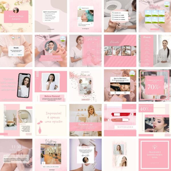 Pack Canva Estética 2.0 Template Canva 25 Artes + Bônus