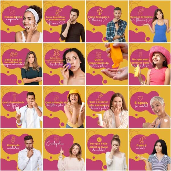 Pack Canva Estética Beleza Template Canva 200 Artes + Legendas
