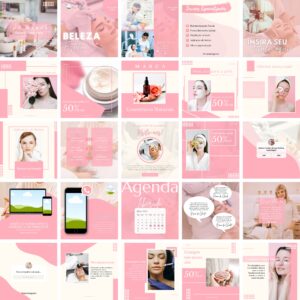 Pack Canva Estética Template Canva 25 Artes + Bônus