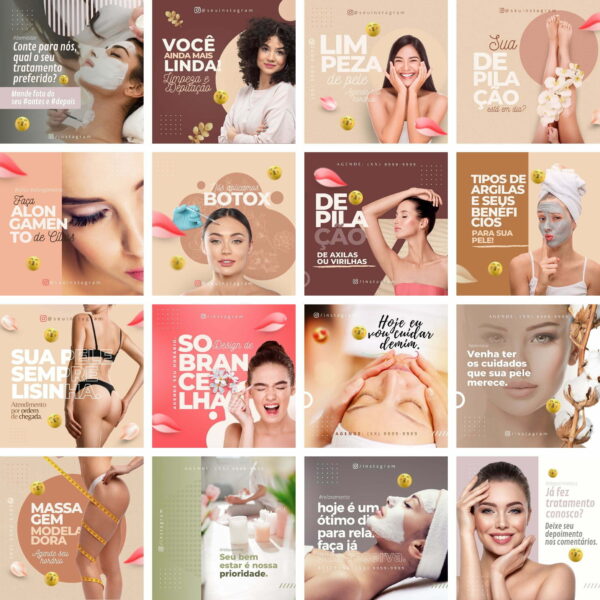 Pack Canva Estética Template Canva 43 Artes + Bônus