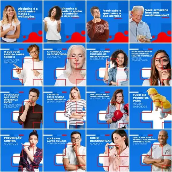 Pack Canva Farmácia Drogaria Template Canva 200 Artes + Legendas