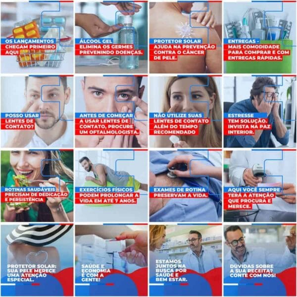 Pack Canva Farmácia Drogaria Template Canva 200 Artes + Legendas