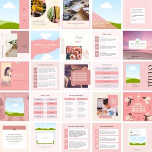 Pack Canva Feed Post Instagram 1.0 Template Canva 100 Artes + Bônus