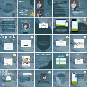 Pack Canva Finanças Investimento Template Canva 25 Artes + Bônus