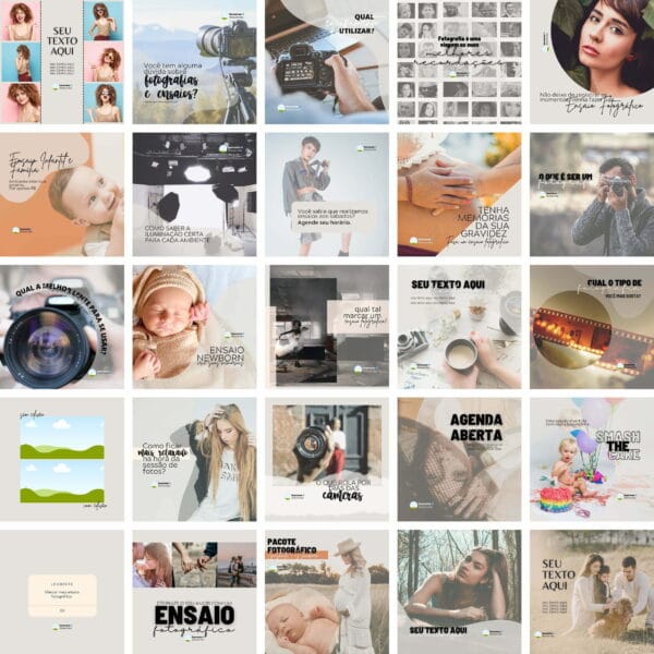 Pack Canva Fotografos Template Canva 25 Artes + Bônus
