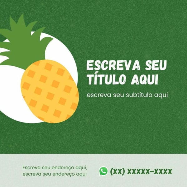 Pack Canva Hortifruti Sacolão Feira Template Canva 12 Artes + Bônus