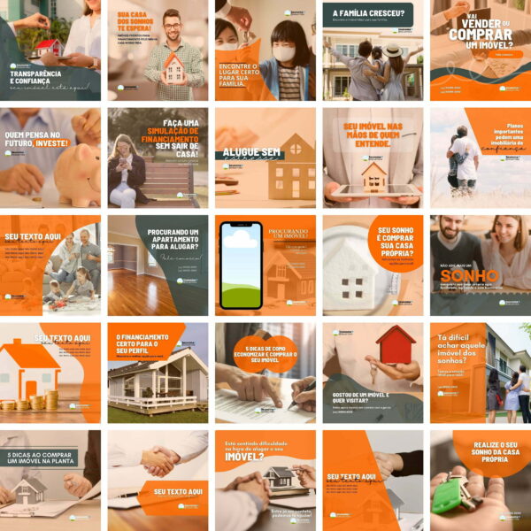 Pack Canva Imobiliária Imoveis Template Canva 25 Artes + Bônus
