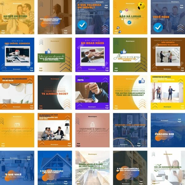 Pack Canva Imobiliaria Imoveis Template Canva 255 Artes + Bônus