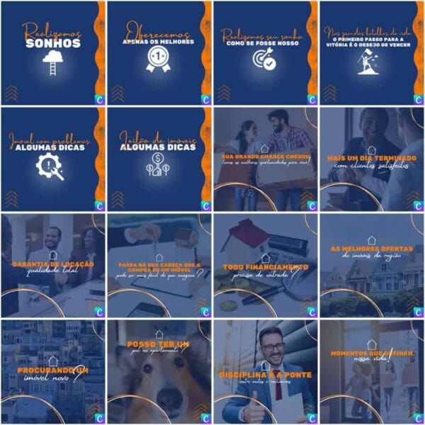 Pack Canva Imobiliária Template Canva 200 Artes + Legendas