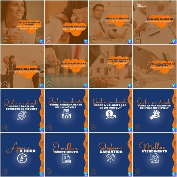 Pack Canva Imobiliária Template Canva 200 Artes + Legendas