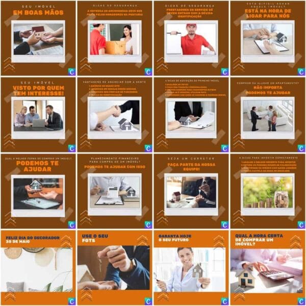 Pack Canva Imobiliária Template Canva 200 Artes + Legendas