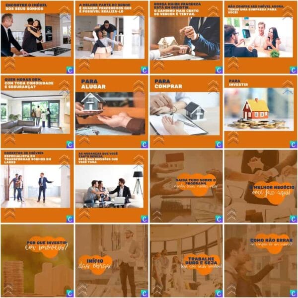 Pack Canva Imobiliária Template Canva 200 Artes + Legendas
