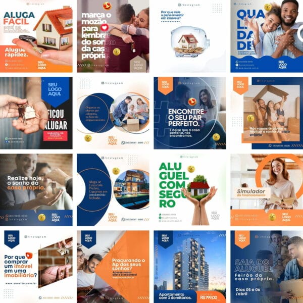 Pack Canva Imobiliária Template Canva 30 Artes + Bônus