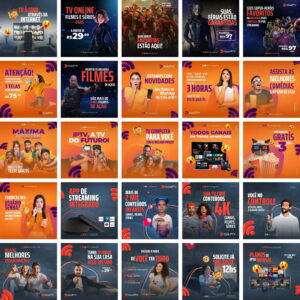 Pack Canva IPTV TV Assinatura Template Canva 60 Artes + Bônus