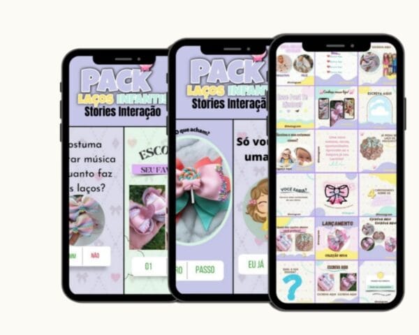 Pack Canva Laços Infantil