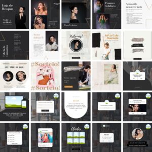 Pack Canva Loja de Roupas Template Canva 30 Artes + Bônus