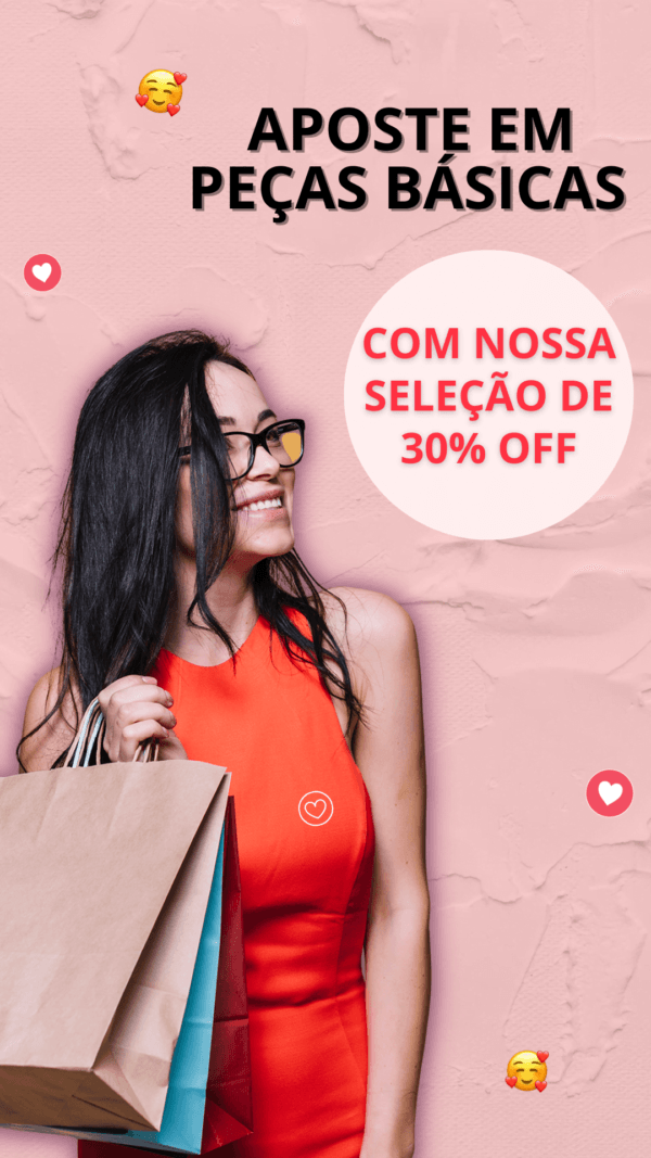 Pack Canva Loja de Roupas Template Canva 30 Artes Storie + Bônus