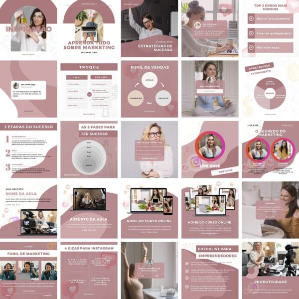 Pack Canva Marketing Digital Template Canva 25 Artes + Bônus