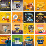 Pack Canva Material de Construção Template Canva 20 Artes + Bônus