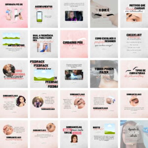 Pack Canva Micropigmentação 2.0 Template Canva 37 Artes + Bônus