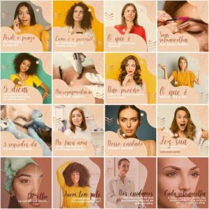 Pack Canva Micropigmentação Template Canva 200 Artes + Legendas