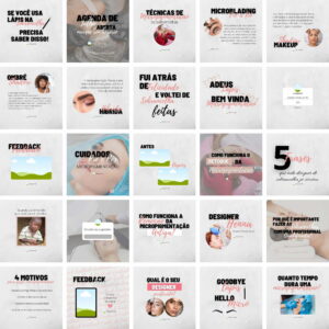 Pack Canva Micropigmentação Template Canva 25 Artes + Bônus