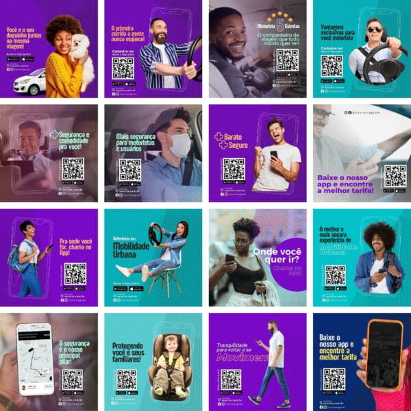Pack Canva Mobilidade Urbana 2.0 Template Canva 50 Artes + Bônus