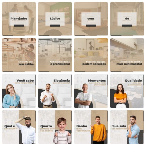 Pack Canva Móveis Planejados Template Canva 200 Artes + Legendas