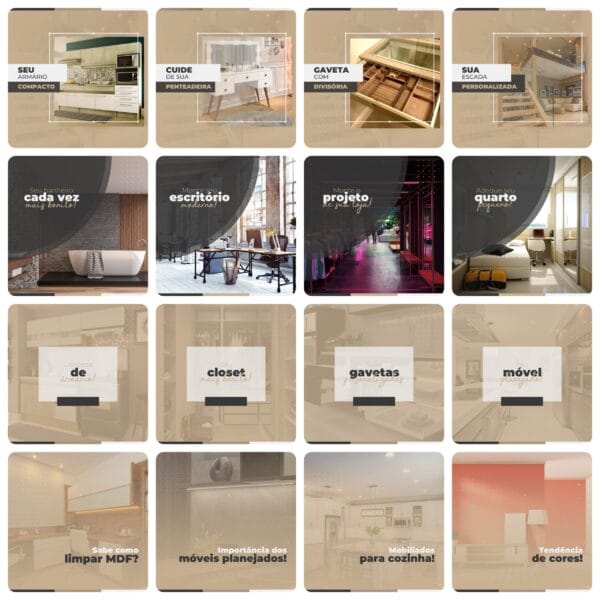 Pack Canva Móveis Planejados Template Canva 200 Artes + Legendas
