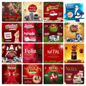 Pack Canva Natal Template Canva 108 Artes + Bônus