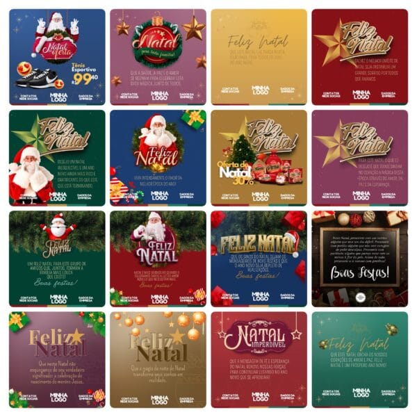 Pack Canva Natal Template Canva 108 Artes + Bônus