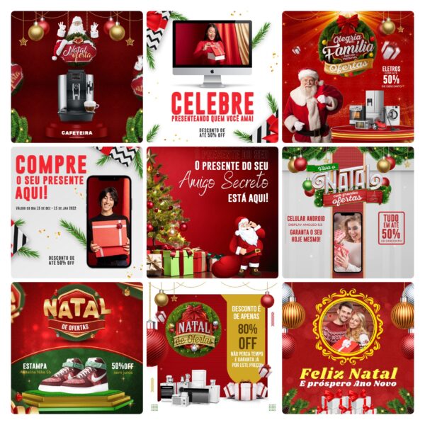 Pack Canva Natal Template Canva 30 Artes + Bônus