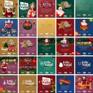 Pack Canva Natal Template Canva 50 Artes + Bônus