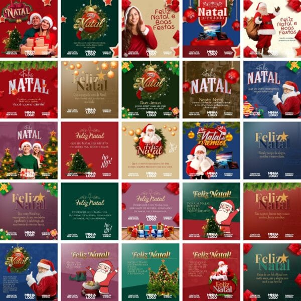 Pack Canva Natal Template Canva 50 Artes + Bônus