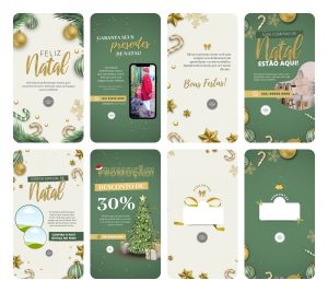 Pack Canva Natal Template Canva 50 Artes Stories