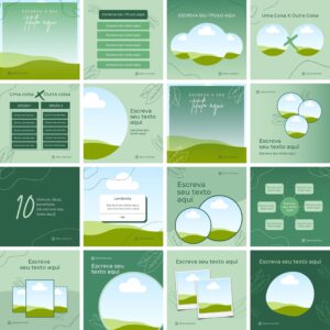 Pack Canva Nutrição 3.0 Template Canva 16 Artes + Bônus
