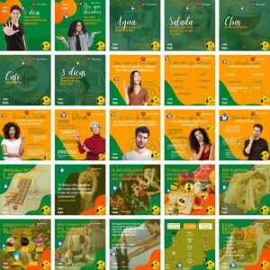 Pack Canva Nutricionista Nutrição Template Canva 200 Artes + Bônus