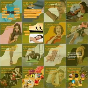 Pack Canva Nutricionista Nutrição Template Canva 200 Artes + Legendas