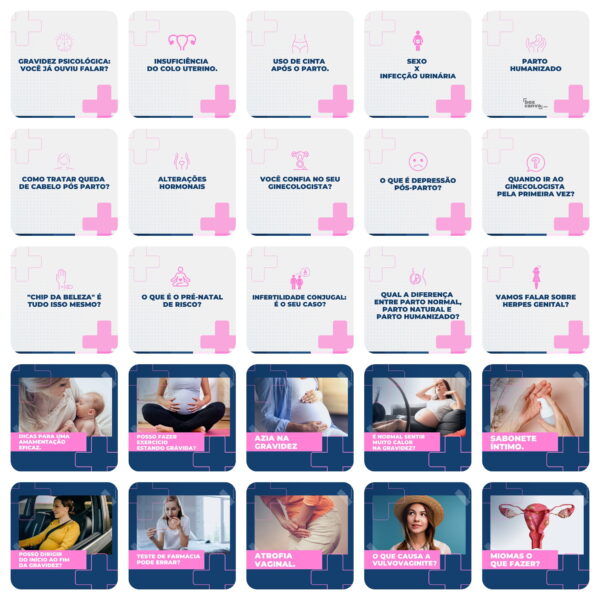 Pack Canva Obstetrícia Ginecologista Template Canva 200 Artes + Legendas