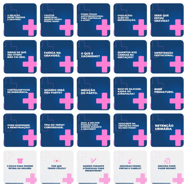 Pack Canva Obstetrícia Ginecologista Template Canva 200 Artes + Legendas