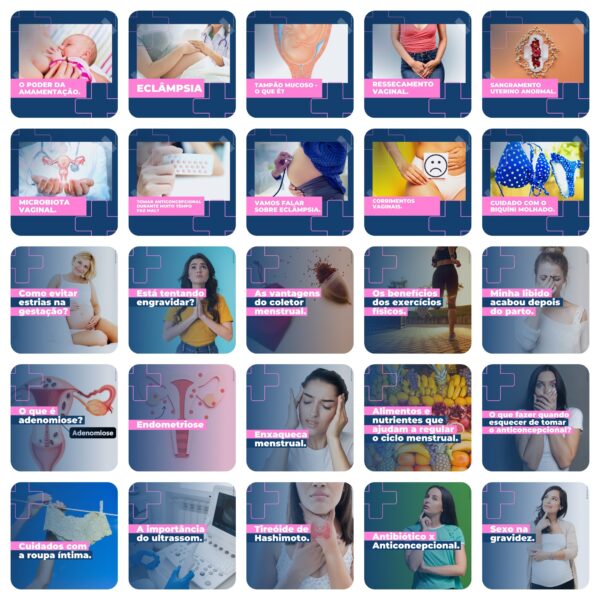 Pack Canva Obstetrícia Ginecologista Template Canva 200 Artes + Legendas