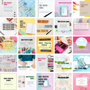 Pack Canva Papelaria Livraria 2.0 Template Canva 25 Artes + Bônus