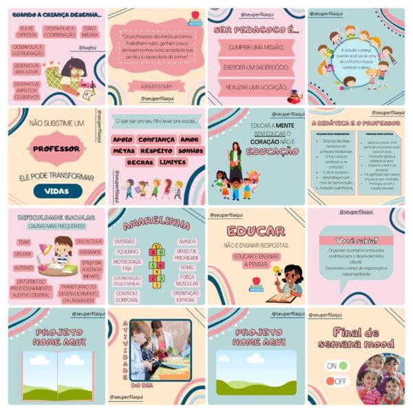 Pack Canva Pedagoga Template Canva 100 Artes + Bônus
