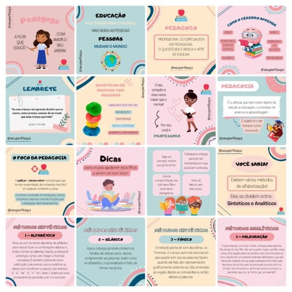 Pack Canva Pedagoga Template Canva 100 Artes + Bônus