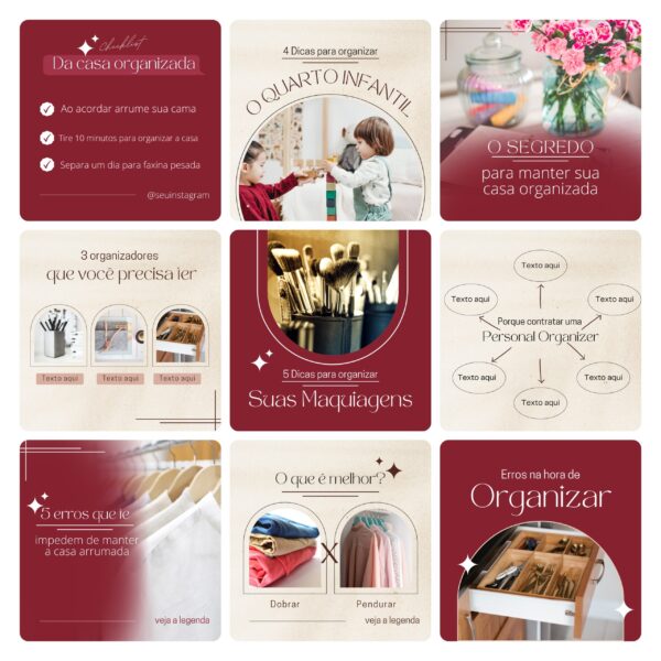 Pack Canva Personal Organizer Template Canva 30 Artes + Bônus